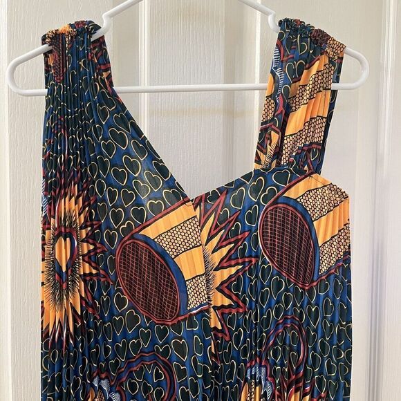 Junya Watanabe Comme des Garcons Asymmetrical Printed Pleated Dress Women's S - Picture 2 of 16